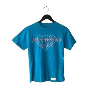 Diamond Life T Shirt Graphic Tee Top Made In USA Short Sleeve 100% Cotton Solid